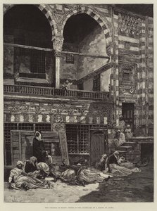 Cholera v Egyptě, Scéna na nádvoří domu v Káhiře od Charles Auguste Loye