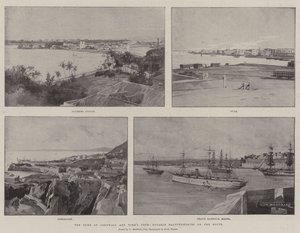 Cesta vévody z Cornwallu a Yorku, významné zastávky na trase od Charles Auguste Loye