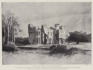 Život Williama Ewarta Gladstona, další pohled na hrad Hawarden, oblíbený domov pana Gladstona od Charles Auguste Loye
