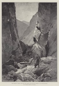 Potíže na Krétě, Chief Pass, Sphakia, Horský ústup revolucionářů od Charles Auguste Loye