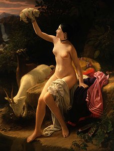 Pastorační idyla (olej na plátně) od Charles Auguste Steuben