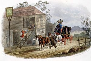„Líný jezdec pro poštu“, vyryl R.G. Rychtář (fl.1811-37) hospoda. od Thomase McLeana