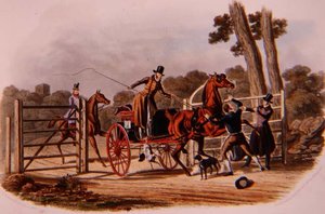 „An Insubordinate Gate Keeper“, vyrytý R.G. Rychtář (fl.1811-37) hospoda. od Thomase McLeana