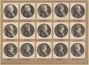 Sbírka portrétů Saint-Mémin, skupina 26 od Charles B. J. Févret de Saint Mémin