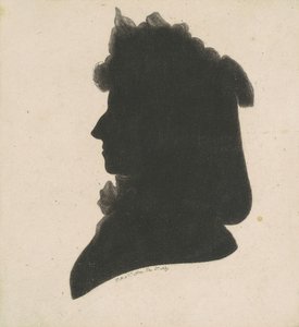 Neznámá ženská silueta od Charles B. J. Févret de Saint Mémin