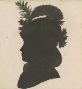 Neznámá ženská silueta od Charles B. J. Févret de Saint Mémin