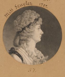 Cornelia Schuyler Morton od Charles Balthazar Julien Févret de Saint-Mémin