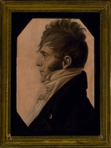 Portrét muže, c. 1804 (černá křída zvýrazněná bílou na růžovém papíře) od Charles Balthazar Julien Févret de Saint Mémin