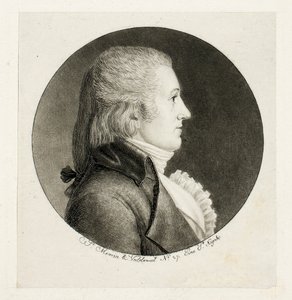 Profilový portrét, Blake od Charles Balthazar Julien Févret de Saint-Mémin