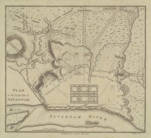 Plán obléhání Savannah, 1796.