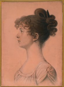 Portrét Elizabeth Bland Mayo z Powhattan Seat, kolem roku 1808 (uhl, bílá křída a bistre pastelová pastelka na papíře položeném na desce)