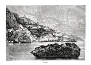 Amalfi, Itálie, 1879 od Charles Barbant