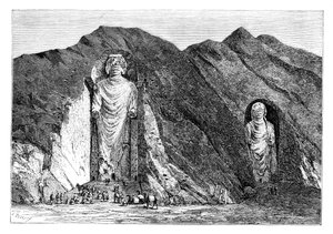 Colossal Idols, Horní Bamlan Valley, Afghánistán, 1895.