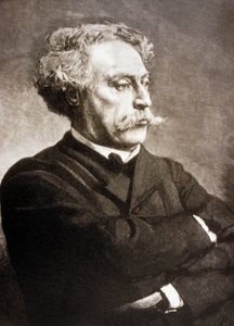Alexandre Dumas Fils (1824-1895) francouzský spisovatel, podle Leona Bonnata (rytina) od Charles Baude
