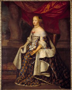 Portrét Marie Terezie Rakouské (1638-1683), královny Francie Obraz Ateliéru Charlese Beaubruna (1604-1692) 17. století Sun. 1,8 x 1,4 m