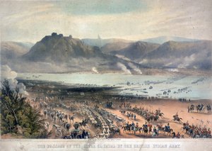 Průchod řeky Chambal britskou indickou armádou od Charles Becher Young