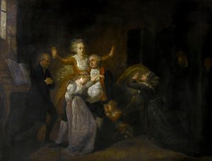 Rozloučení s Ludvíkem XVI. jeho rodinou v chrámu, 20. ledna 1793