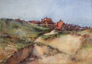 Duny v Le Touquet, kolem roku 1896 (akvarel)