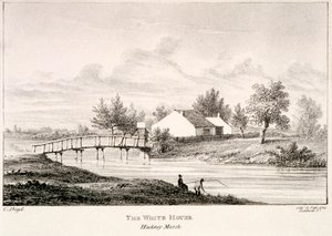Bílý dům na břehu řeky Lea, Hackney Marsh, Londýn, c1830 od Charles Bigot