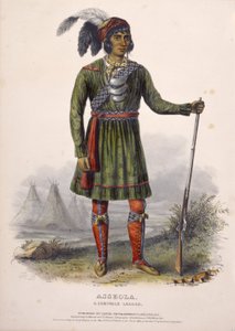 ASSEOLA, SEMINOLE LEADER., z knihy Dějiny indiánských kmenů Severní Ameriky od Charles Bird King