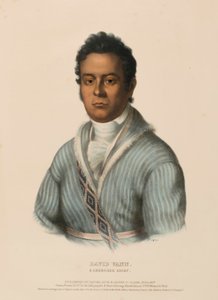 DAVID VANN. A CHIEF CHEROKEE., z knihy Dějiny indiánských kmenů Severní Ameriky. od Charles Bird King