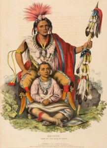 KEOKUK. Z knihy Dějiny indiánských kmenů Severní Ameriky. od Charles Bird King