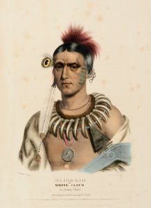 MA-HAS-KAH, z knihy Dějiny indiánských kmenů Severní Ameriky od Charles Bird King