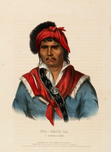 NEA-MATH-LA, SEMINOLE CHIEF., z knihy Dějiny indiánských kmenů Severní Ameriky.