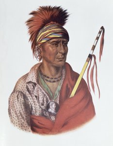 Notchimine or No Heart, an Iowa Chief, 1837, ilustrace z 