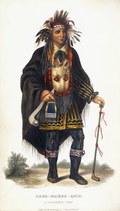 Okee-Makee-Quid, Chippeway Chippe, 1854 od Charles Bird King