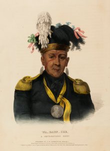 WA-BAUN-SEE, POTTAWATOMIE CHIEF, z knihy Dějiny indiánských kmenů Severní Ameriky od Charles Bird King