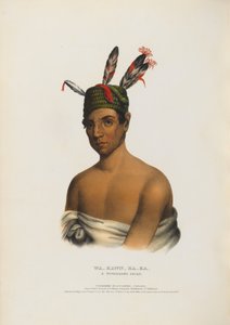 Wa-kawn-ha-ka - náčelník kmene Winnebago od Charles Bird King