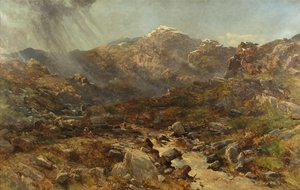 Hlava Nant Francon, Capel Curig, Severní Wales (olej na plátně)
