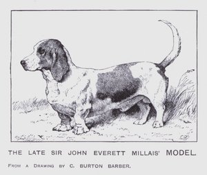Model zesnulého sira Johna Everetta Millaise (barevné lito) od Charles Burton (after) Barber