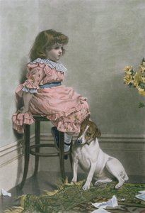 In Disgrace, mezzotinta F. Stacpoole, s ručním kolorováním, hospoda Thomas McLean, 1887 od Charles Burton