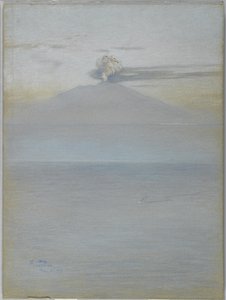 Pohled na Vesuv: Účinek 11:25, 21. prosince 1913 (pastel na šedomodrém tkaném papíře)