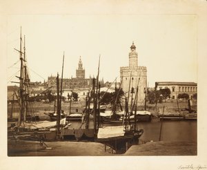Katedrála, Torre del Oro a řeka Guadalquivir, Sevilla