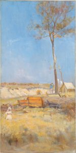 Pod jižním sluncem (tábor štípače dřeva) od Charles Edward Conder