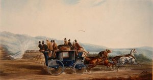 The Road Versus Rail, vyrytý J. Harrisem, z 