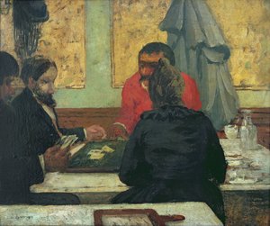 Hráči karet, 1883 (olej na kartě)