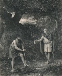 Timon a Flavius Timon z Athén, c1870
