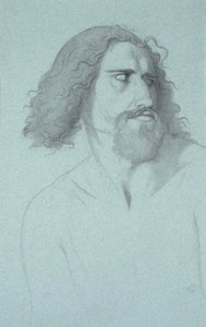 Hlava muže (uhl na papíře) od Charles Damour