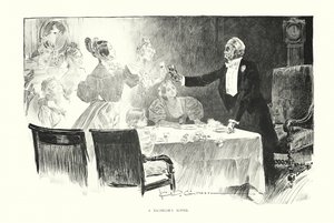 Mládenecká večeře (litografie) od Charles Dana Gibson
