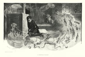 Vánoční fantazie (litografie) od Charles Dana Gibson