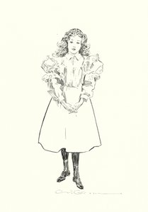Malá americká dívka (litografie) od Charles Dana Gibson