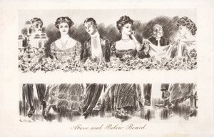 Horní a spodní deska (litho) od Charles Dana Gibson