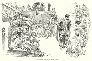 Odpolední recepce v Herculaneum (litho) od Charles Dana Gibson