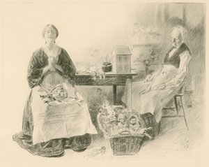 Caleb Plummer a jeho dcera od Charles Dana Gibson