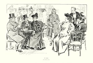 V Paříži (litografie) od Charles Dana Gibson