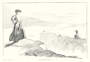 "Look before you Leap" (litografie) od Charles Dana Gibson